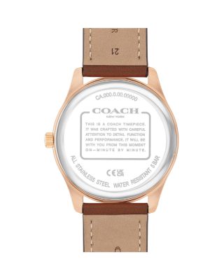 Oliver Leather Strap Watch, 41mm
