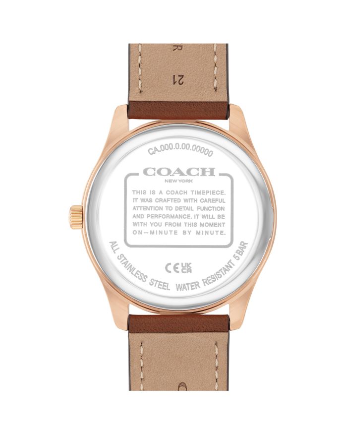 Oliver Leather Strap Watch