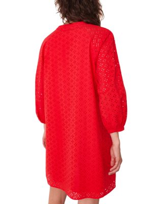 Broderie Cotton Mini Dress