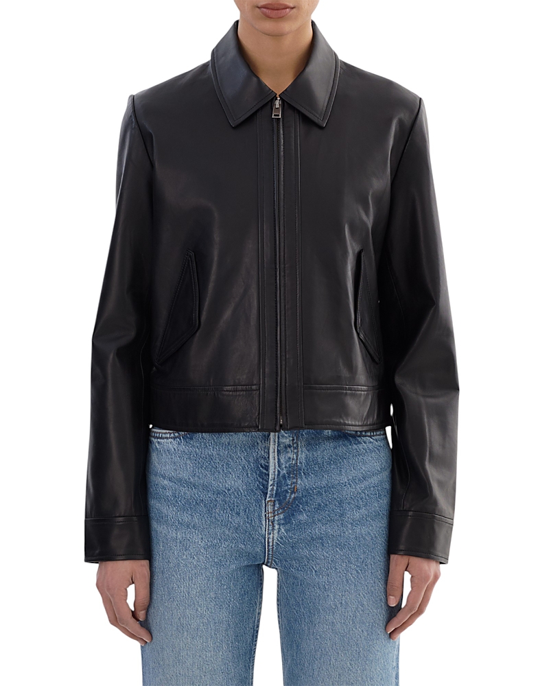 Lamarque Tess Leather Jacket In Black