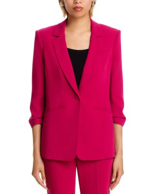 Khloe Ruched-Cuff Blazer &amp; Kerry Slim Straight Leg Pants