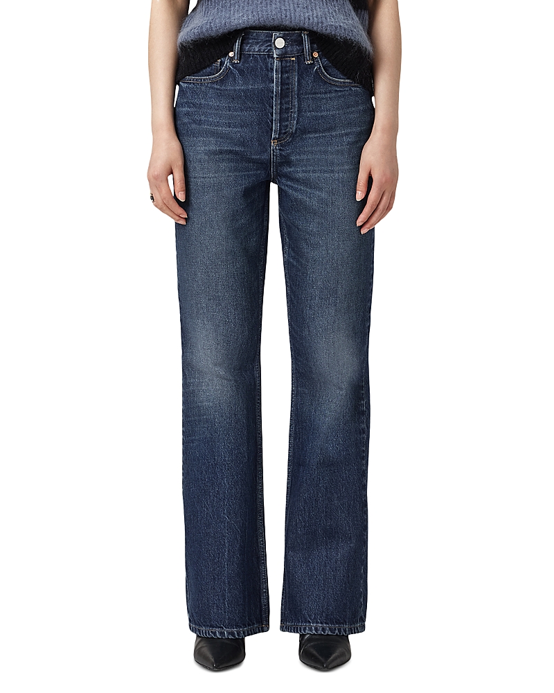 Allsaints Mathilde High Rise Bootcut Jeans In Dark Indigo In Blue