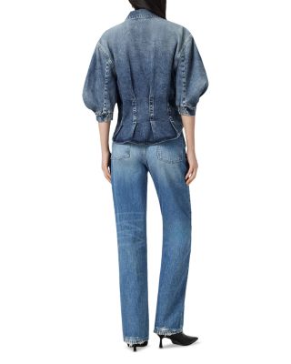 Brooklyn High Rise Straight Jeans in Indigo Blue