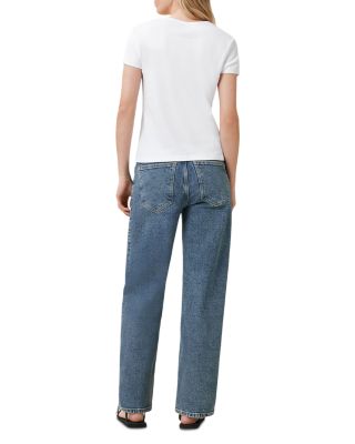Sadie High Rise Ankle Barrel Jeans in Washed Indigo