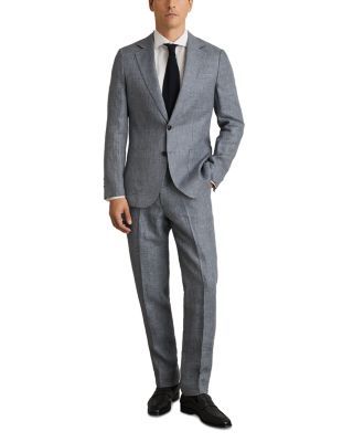 Reef Slim Fit Prince of Wales Check Linen Trousers 