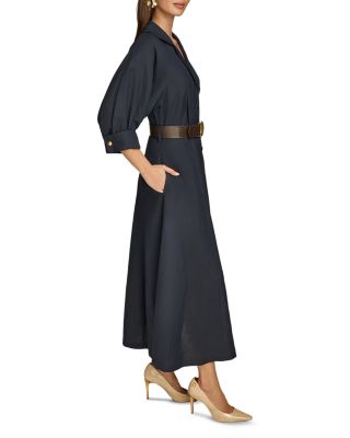 A Line Belted Shirt Dress