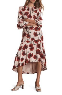 Women's Floral Print Midi Dress