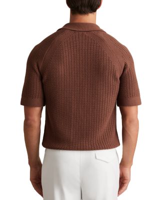 Regular Fit Ribbed Knit Cuban Shirt