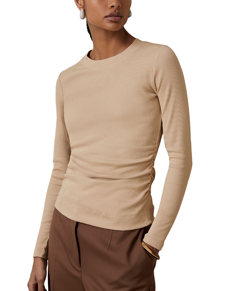 Reiss Ribbed Long Sleeve Tee