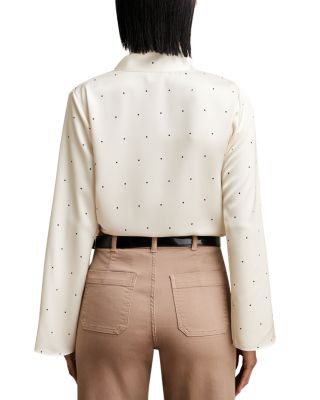 Rina Tie Neck Polka Dot Blouse