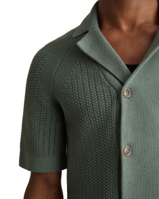 Alphonso Regular Fit Ribbed Knit Cuban Shirt