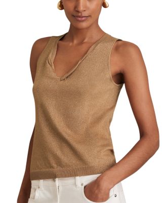 REISS - Sia Metallic Top