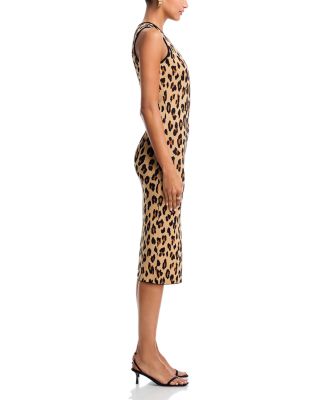 Leopard Print Midi Dress