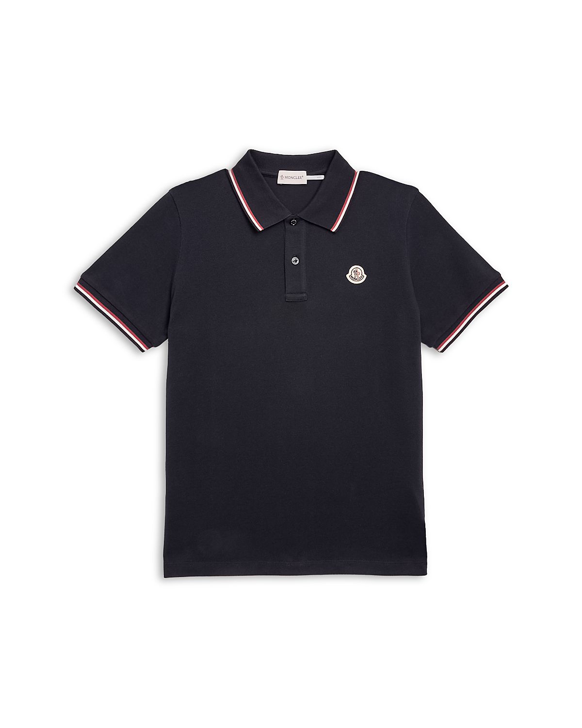 Moncler Boys' Maniche Ribbed Polo Shirt - Big Kid