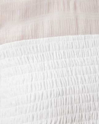 Pamela Shirred Peplum Top