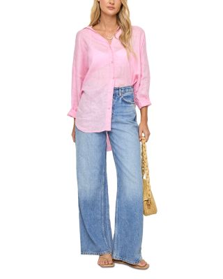 Rio Button Front Linen Cover Up Tunic & Rio Linen Cover Up Shorts