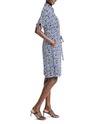 Etched Angles Belted Devon Dress