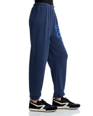 Cotton Logo Sweatpants in Moonshroom Blues