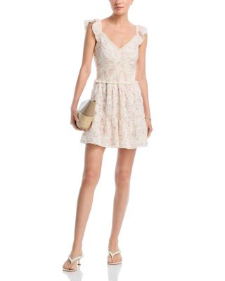 Finney Lace Trim Mini Dress