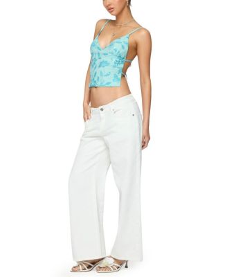 Pia Sequin Floral Backless Top