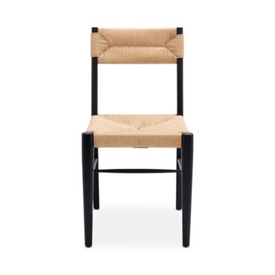 Cody Rattan Dining Chairs, Set of 2, Black/Natural