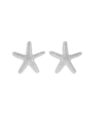 Textured Starfish Statement Stud Earrings