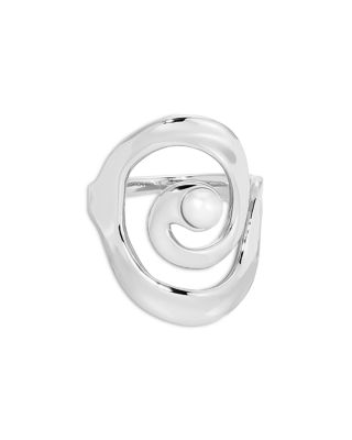 Cultured Freshwater Pearl Aura Swirl Ring