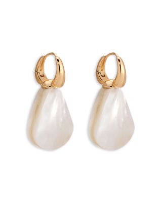 Sun Kissed Mother Of Pearl Hoop Earrings