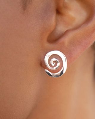 Aura Swirl Stud Earrings