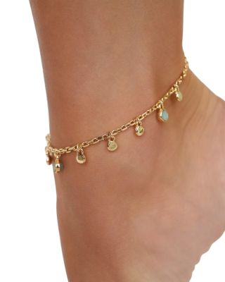 Sea Glass Charm Ankle Bracelet
