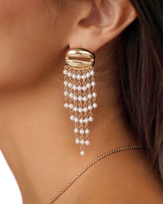 Mykonos Shell Dangle Earrings