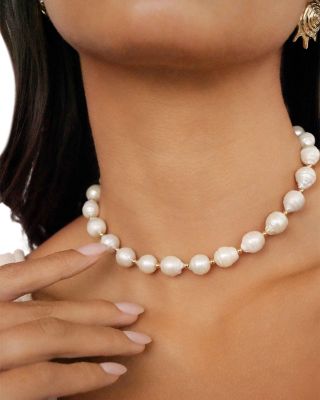 Cultured Freshwater Pearl Collar Necklace, 14"-19"