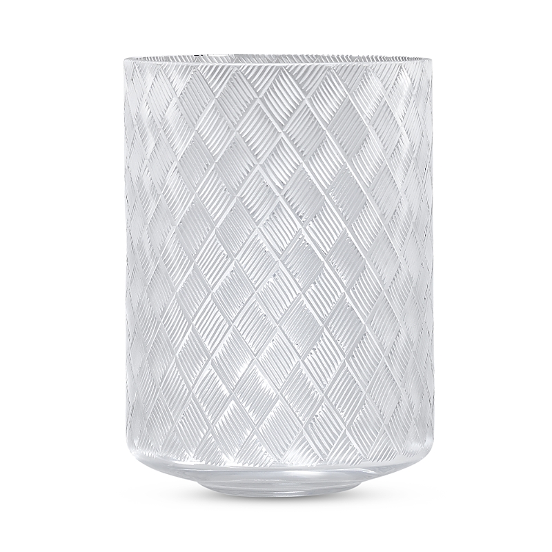 Labrazel Basketweave Waste Basket In White