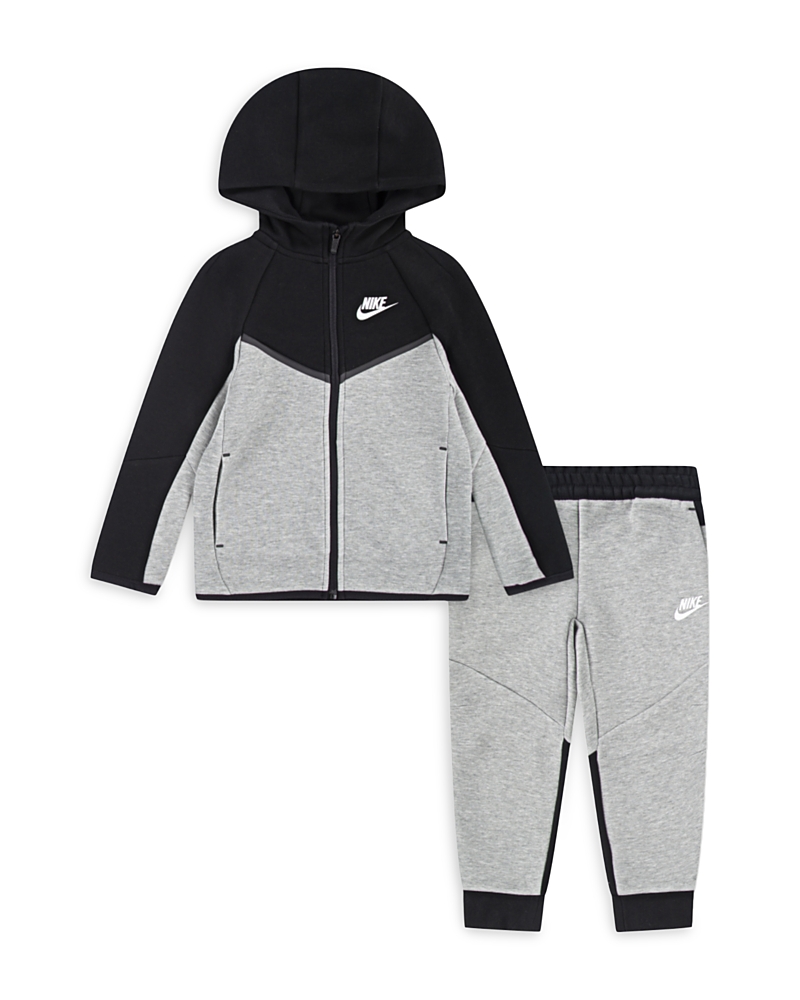 Nike Sportswear Little Kids' Tech Fleece 2-piece Full-zip Set In Gray