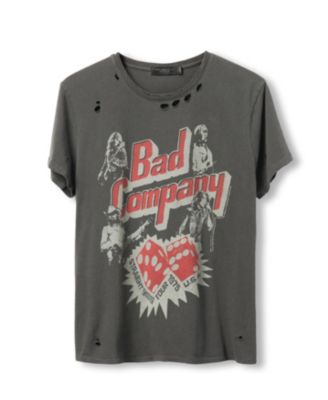 Junk Food Clothing - Unisex Bad Company Straight Shooter Tour Vintage Destroy Tee