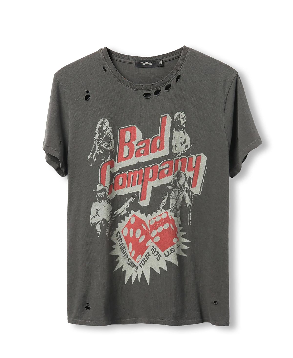 Junk Food Clothing Unisex Bad Company Straight Shooter Tour Vintage Destroy Tee