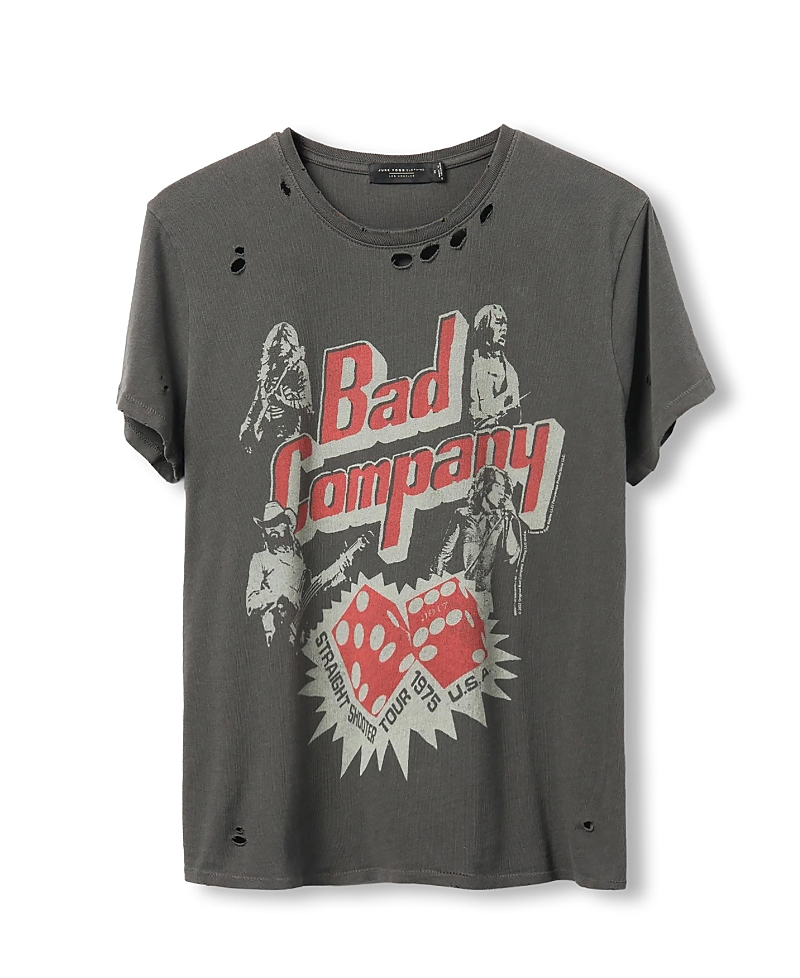 Junk Food Clothing Unisex Bad Company Straight Shooter Tour Vintage Destroy Tee