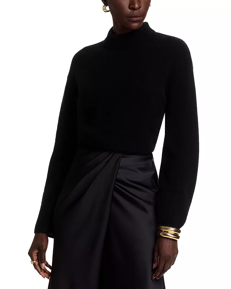 C by Bloomingdale's Cashmere Long Sleeve Mock Neck Pullover - Exclusive