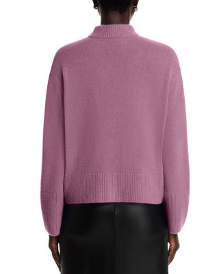 100% Cashmere Long Sleeve Mock Neck Pullover- Exclusive