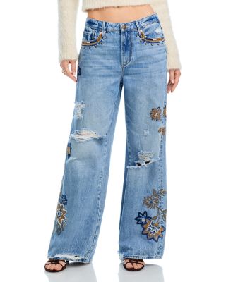 Marlena Distressed X Copper Magnolia Jeans in Light Wash
