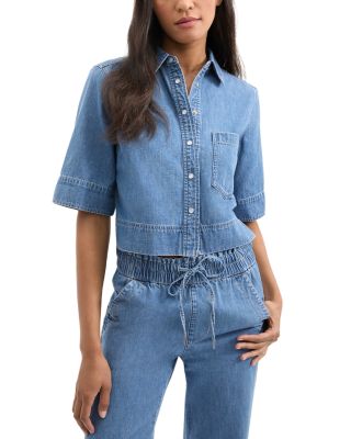 Veronica Beard - Spruce Cropped Denim Shirt