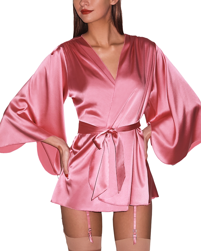 Fleur Du Mal Angel Sleeve Robe In Pink