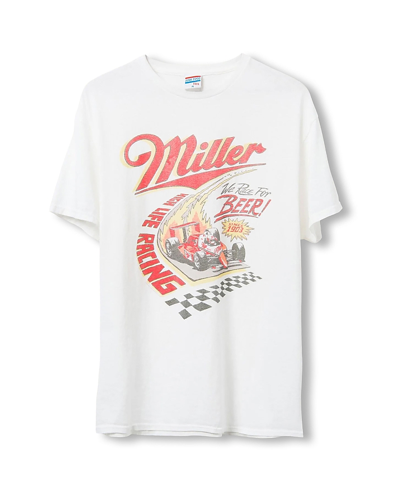 Junk Food Clothing Unisex Miller High Life Racing Beer Flea Market Tee