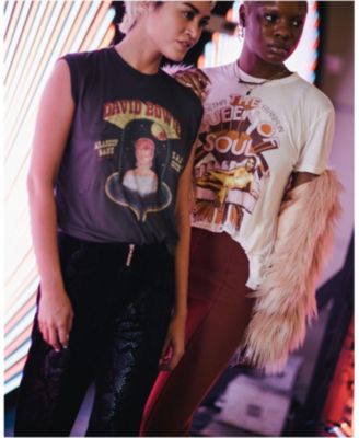  Women&#39;s David Bowie Radio City Music Hall Vintage Tissue Tank