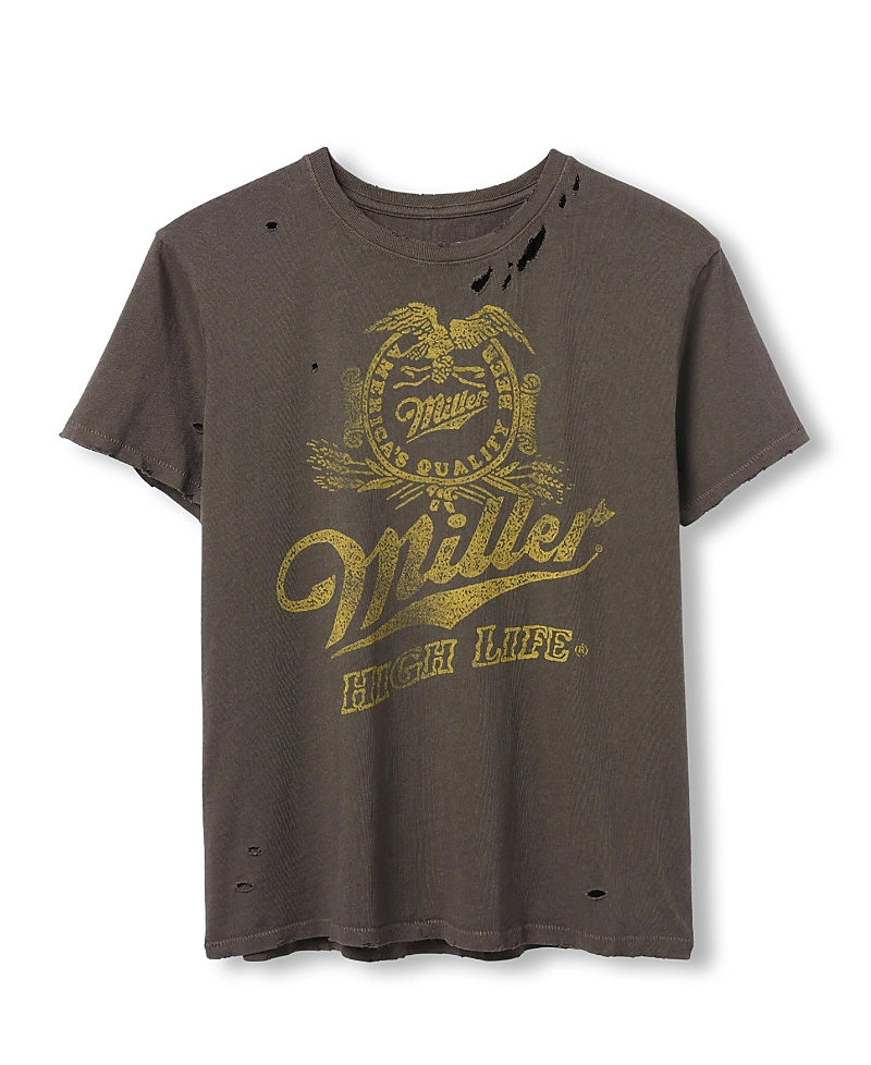 Junk Food Clothing Women's Miller High Life Vintage Destroy Tee