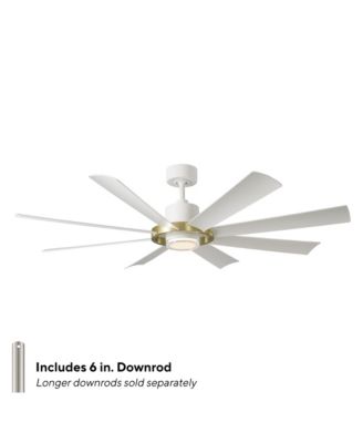 Fans Aura 60in Selectable 2700-3000-4000-5000K LED Indoor or Outdoor Smart Home Ceiling Fan