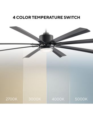  Size Matters 65" Selectable 2700-3000-4000-5000K LED Indoor or Outdoor Smart Home Ceiling Fan
