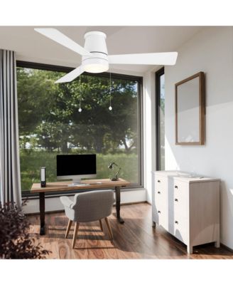 Limited Fans Hug 52in Selectable 2700-3000-4000-5000K LED Indoor or Outdoor Flush Mount Pull Chain Ceiling Fan