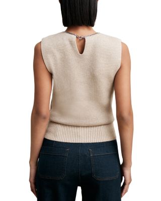 Necklace Trim Knit Top