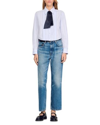 Cropped Shirt with Removable Tie